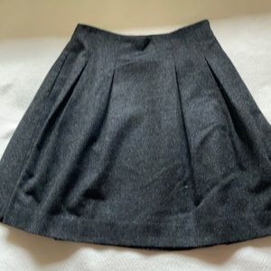 Charcoal gray wool flannel skirt by Madewell.